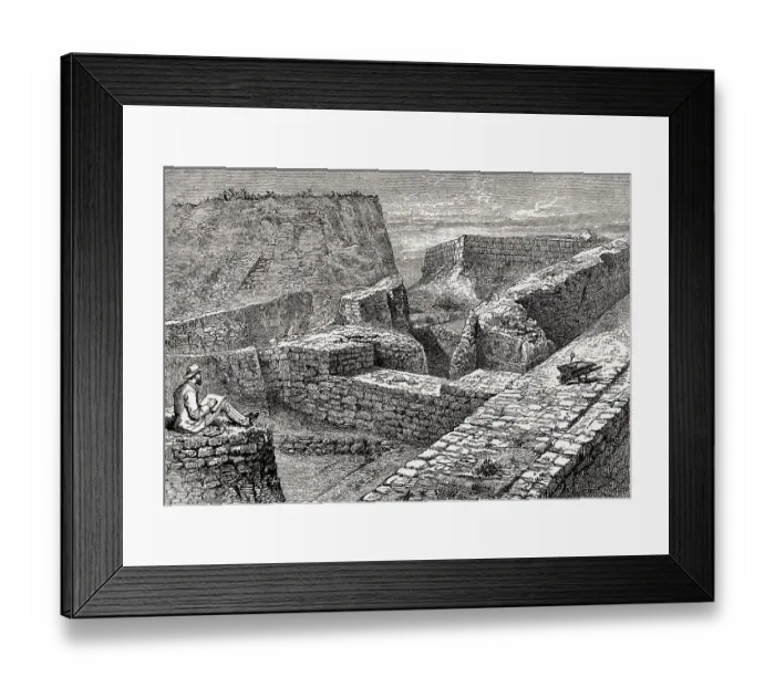 Framed Print : Archaeological excavation of Hisarlik or Troy