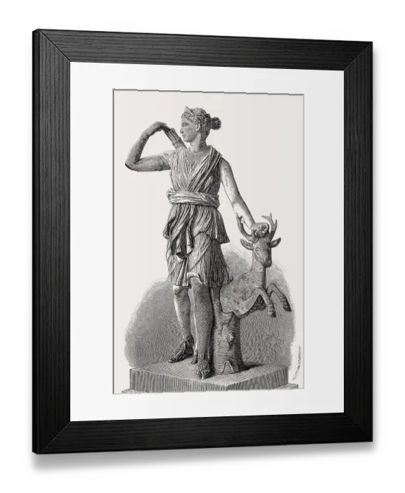 Framed Print : Statue of Artemis, the Hellenic goddess of the hunt Framed Print : Statue of Artemis, the Hellenic goddess of the hunt