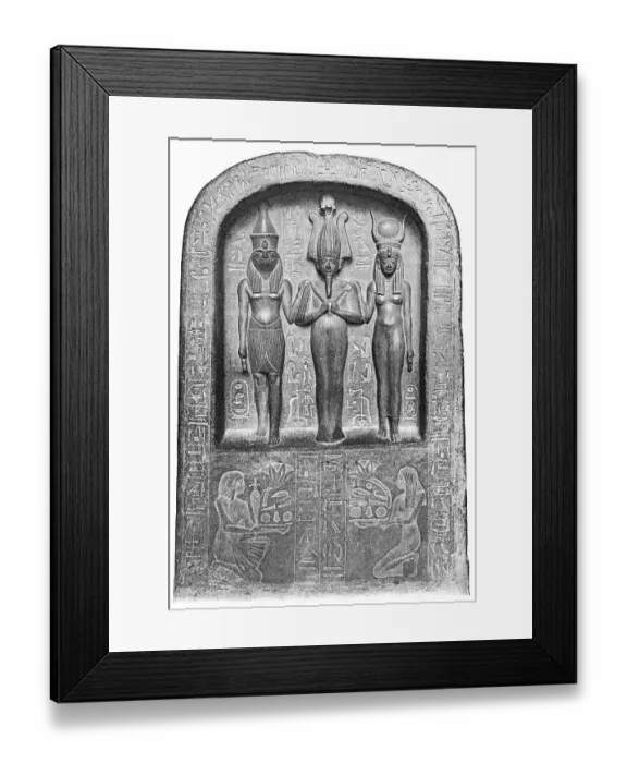 Framed Print : Osiris, flanked by Horus Isis, ancient Egyptian religion Framed Print : Osiris, flanked by Horus Isis, ancient Egyptian religion