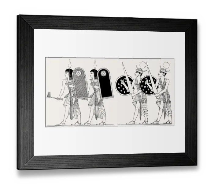 Framed Print : Sherden as bodyguards of Ramesses II Framed Print : Sherden as bodyguards of Ramesses II