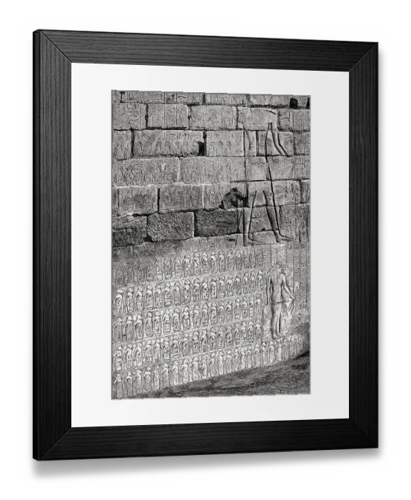 Framed Print : The Triumphal Relief of Shoshenq I near the Bubastite Portal at Karnak
