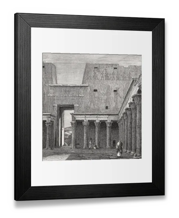 Framed Print : The Temple of Edfu, an Egyptian temple in Edfu Framed Print : The Temple of Edfu, an Egyptian temple in Edfu
