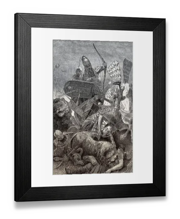 Framed Print : Ramesses II at the Battle of Kadesh, 1274 BC