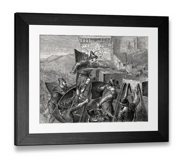 Framed Print : Jehoash, king of Samaria sacks the city of Jerusalem