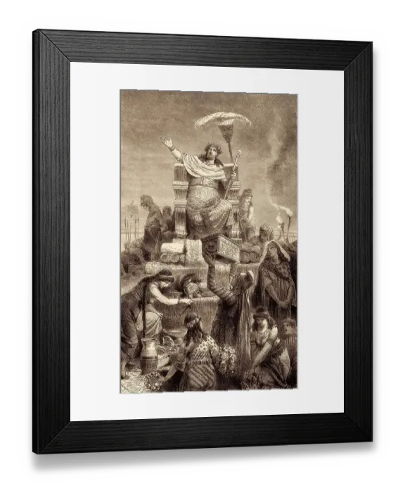 Framed Print : Croesus, king of Lydia, on the pyre
