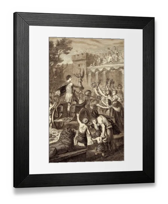 Framed Print : Reception of an Olympic winner in his hometown
