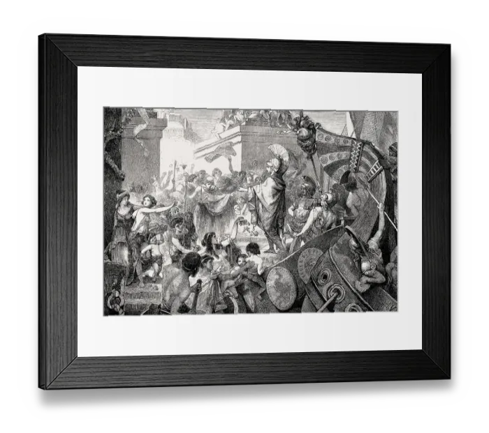 Framed Print : The return of Alcibiades, a prominent Athenian statesman Framed Print : The return of Alcibiades, a prominent Athenian statesman