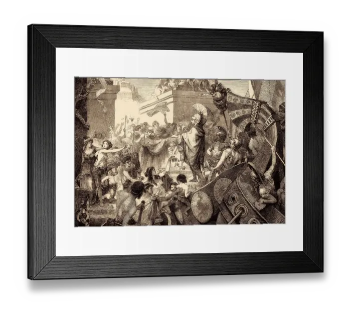 Framed Print : The return of Alcibiades, a prominent Athenian statesman