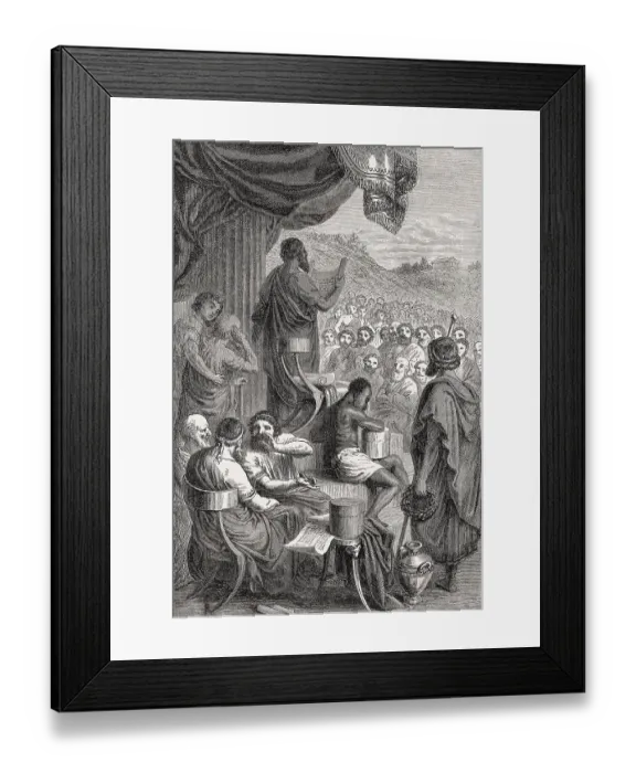 Framed Print : Herodotus reads out his stories Framed Print : Herodotus reads out his stories
