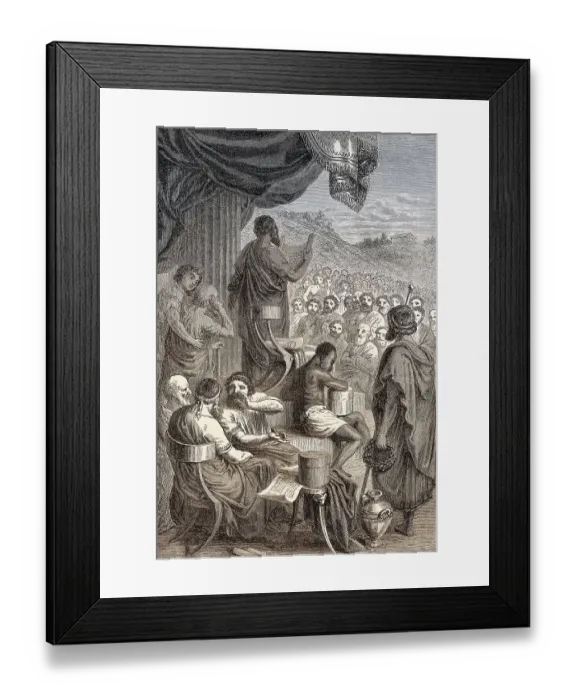 Framed Print : Herodotus reads out his stories Framed Print : Herodotus reads out his stories