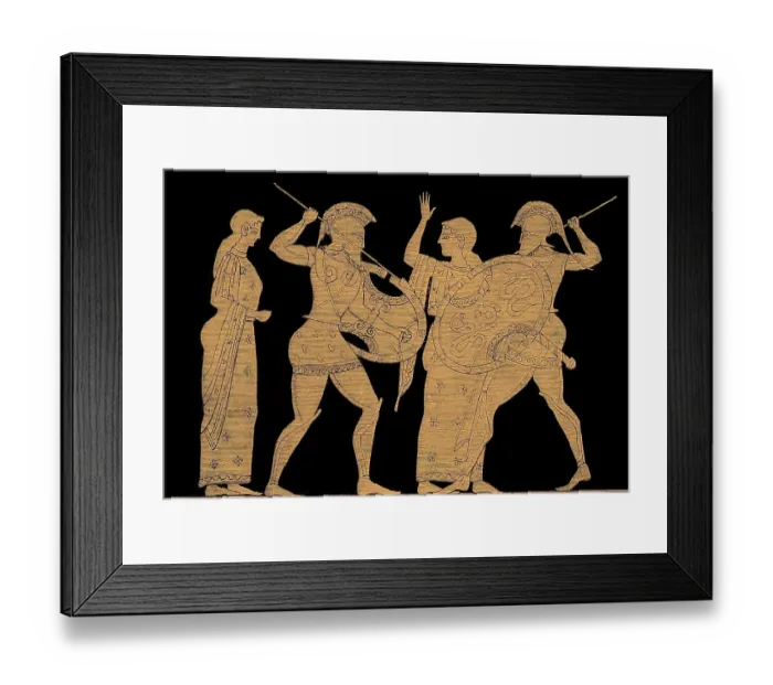 Framed Print : Achilles and Memnon fighting, Trojan War