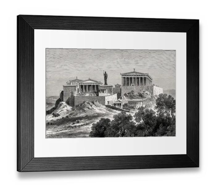 Framed Print : Reconstruction of the Acropolis of Athens Framed Print : Reconstruction of the Acropolis of Athens