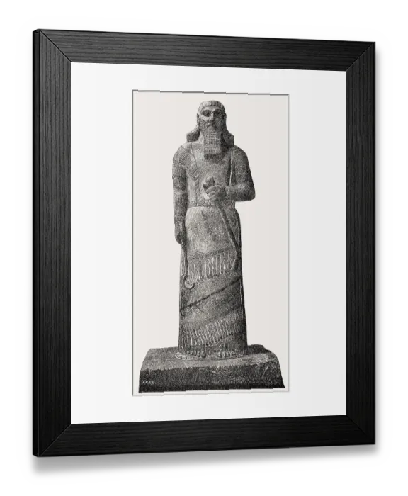 Framed Print : Ashur-nasir-pal II, king of Assyria from 883 to 859 BC