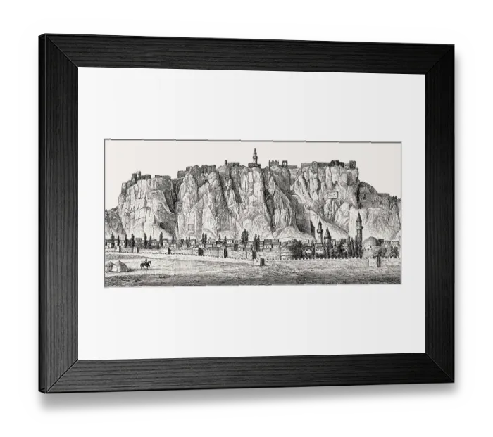 Framed Print : The rock and walled city of Van Framed Print : The rock and walled city of Van