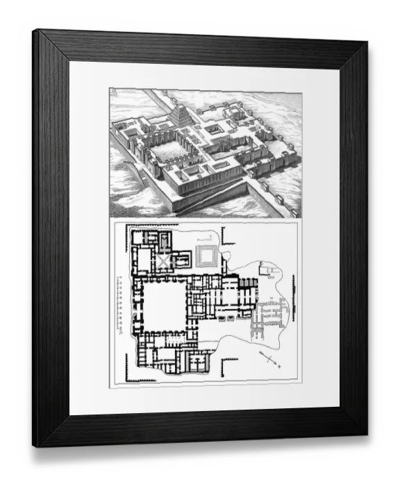 Framed Print : Palace of Sargon II of Assyria at Dur-Sharrukin Framed Print : Palace of Sargon II of Assyria at Dur-Sharrukin