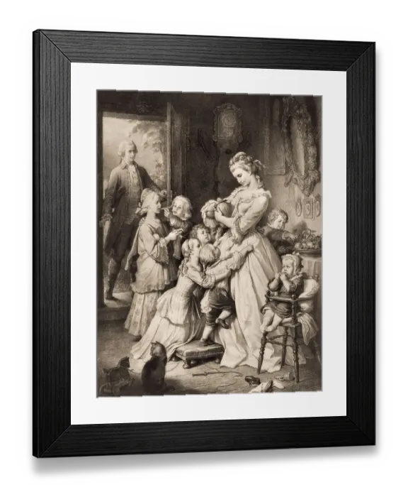 Framed Print : Charlotte with her younger siblings Framed Print : Charlotte with her younger siblings