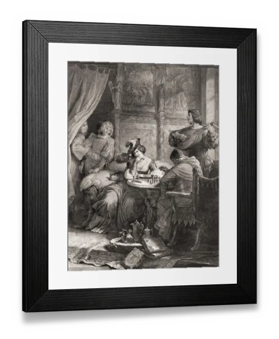 Framed Print : Adelheid von Walldorf, scene from the drama Goetz of Berlichingen of the Iron Hand by Johann Wolfgang von Goethe Framed Print : Adelheid von Walldorf, scene from the drama Goetz of Berlichingen of the Iron Hand by Johann Wolfgang von Goethe
