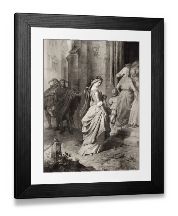 Framed Print : Gretchen, Faust and Mephistopheles