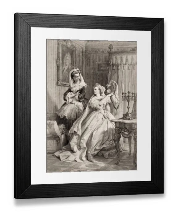 Framed Print : Eugenia, scene from the drama The Natural Daughter by Johann Wolfgang von Goethe