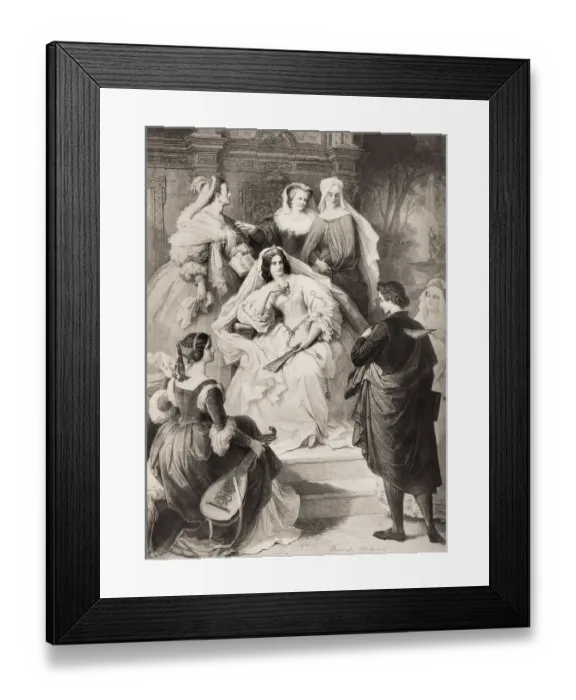 Framed Print : Torquato Tasso, a play by Johann Wolfgang von Goethe