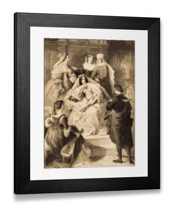 Framed Print : Torquato Tasso, a play by Johann Wolfgang von Goethe