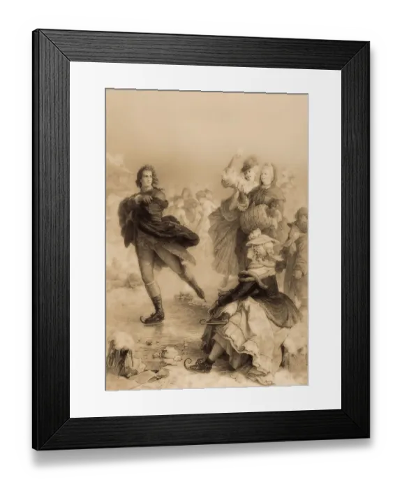 Framed Print : Johann Wolfgang von Goethe on the ice as lawyer in Frankfurt a