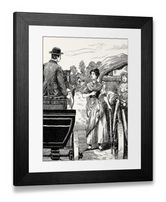 Framed Print : Hermann meets Dorothea on her flight Framed Print : Hermann meets Dorothea on her flight