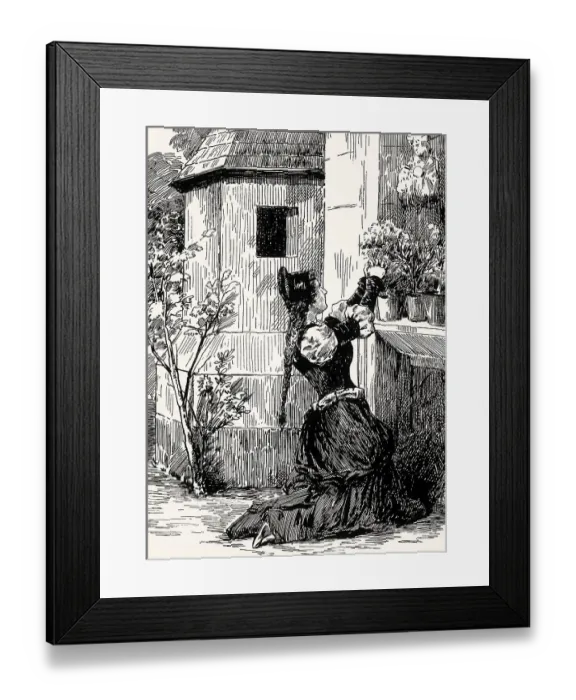 Framed Print : Gretchen calls Our Lady of Sorrows to help her