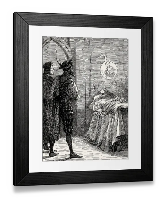 Framed Print : Mephistopheles and Faust in his old study