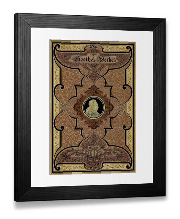 Framed Print : Goethe's masterpieces, book title
