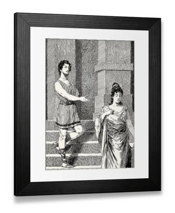 Framed Print : Orestes with Iphigenia, scene from Iphigenia in Tauris Framed Print : Orestes with Iphigenia, scene from Iphigenia in Tauris