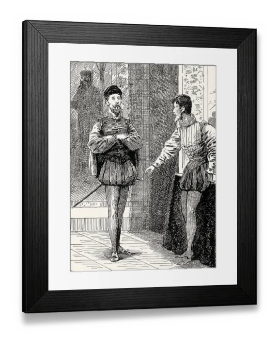 Framed Print : Torquato Tasso with Antonio Montecatino