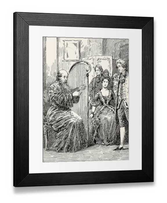 Framed Print : The harpist Augustin, Mignon, and Wilhelm Framed Print : The harpist Augustin, Mignon, and Wilhelm