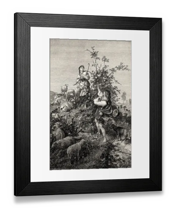 Framed Print : Das Heideroeslein, Little Rose of the Field
