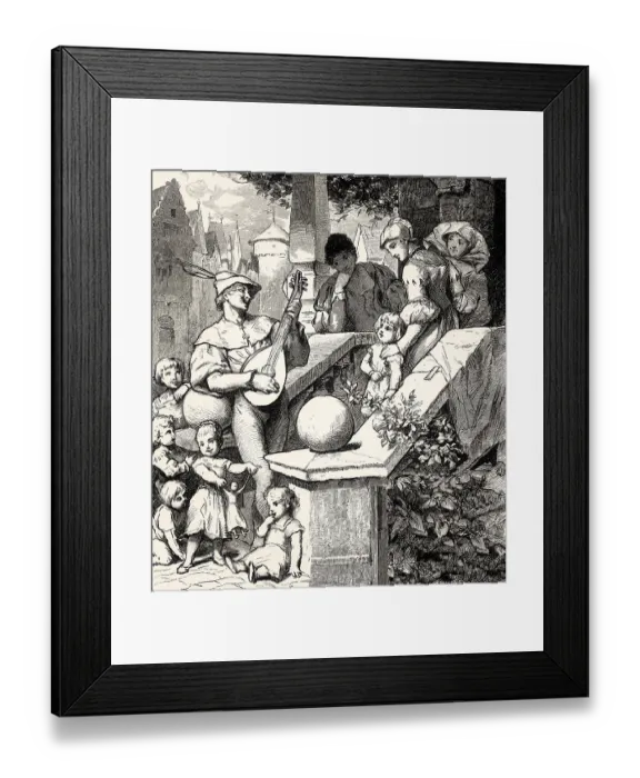 Framed Print : Scene from THE RAT-CATCHER, Der Rattenfaenger Framed Print : Scene from THE RAT-CATCHER, Der Rattenfaenger