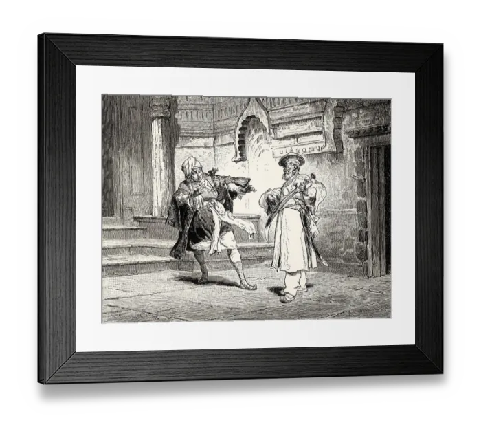Framed Print : Scene from LEGEND, Legende, a ballad by Johann Wolfgang von Goethe Framed Print : Scene from LEGEND, Legende, a ballad by Johann Wolfgang von Goethe