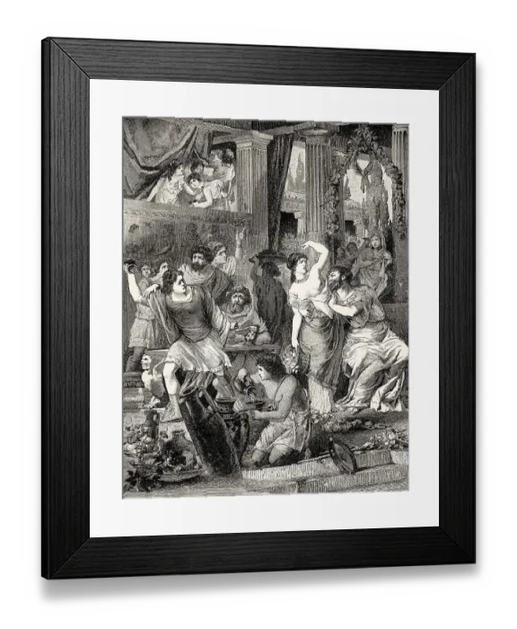 Framed Print : The New Pausias and his Flower Girl