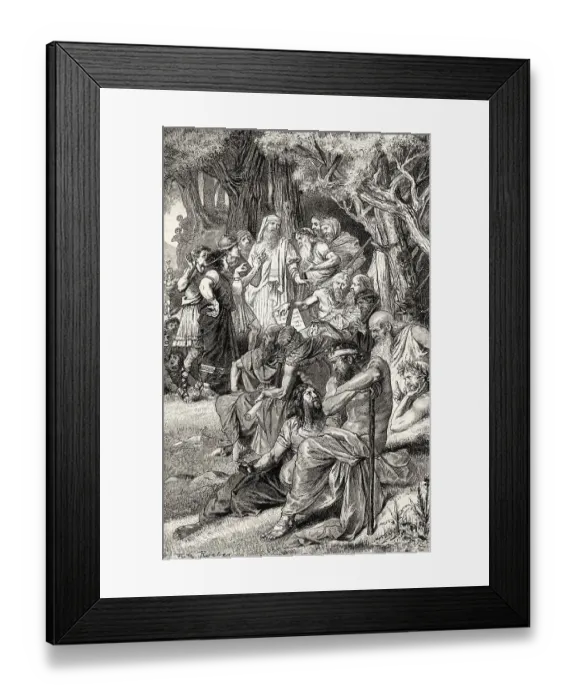 Framed Print : THE SAGES AND THE PEOPLE, Die Weisen und die Leute Framed Print : THE SAGES AND THE PEOPLE, Die Weisen und die Leute