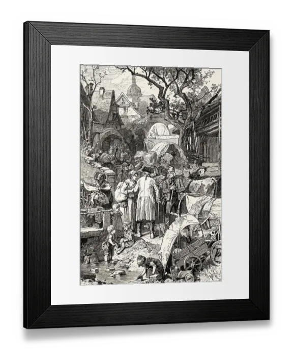 Framed Print : Scene from HERMANN AND DOROTHEA