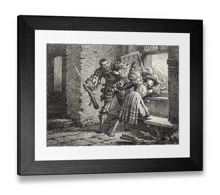 Framed Print : ACT III, SCENE XX. The Armory