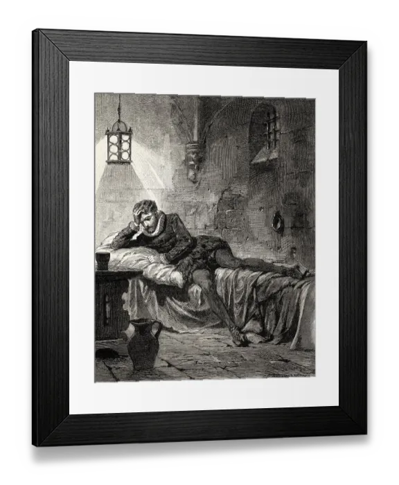 Framed Print : ACT V. SCENE II. Egmont in prison