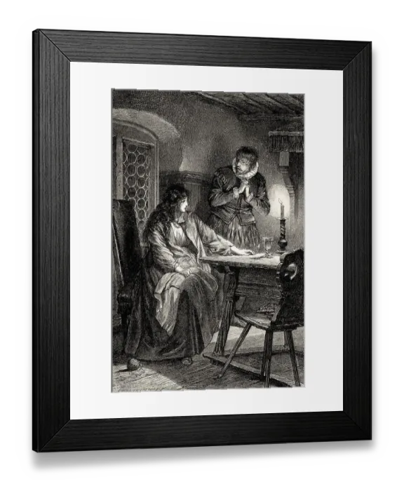 Framed Print : ACT V. SCENE III. Clara's house
