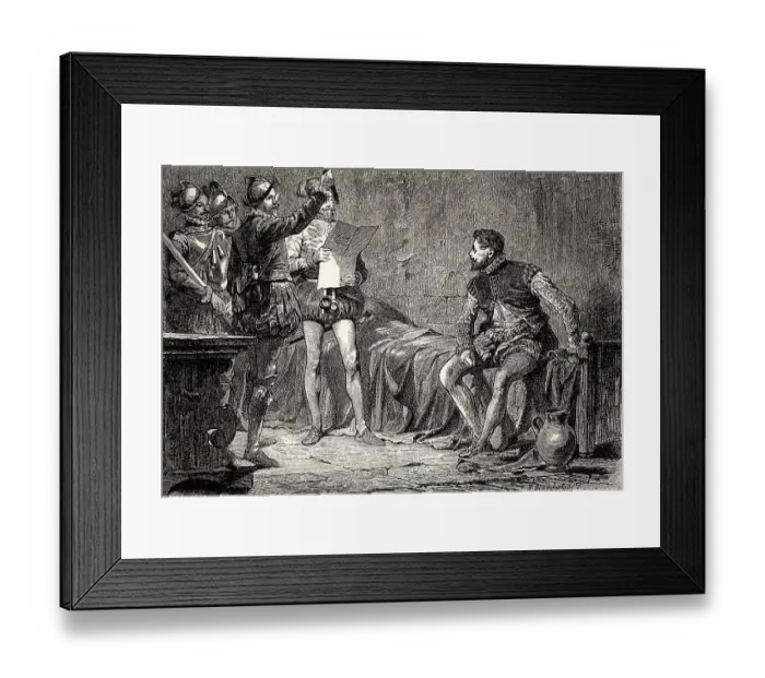 Framed Print : ACT V. SCENE IV. Egmont in prison Framed Print : ACT V. SCENE IV. Egmont in prison