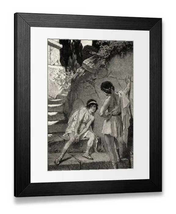 Framed Print : ACT II, SCENE I. Orestes and Pylades