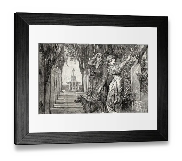 Framed Print : ACT I. SCENE I. Princess and Leonora Framed Print : ACT I. SCENE I. Princess and Leonora