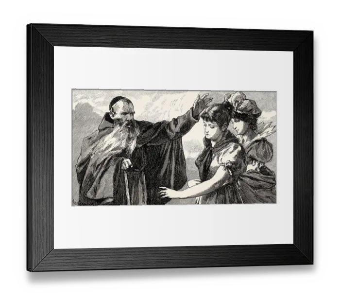 Framed Print : ACT V. SCENE VII. Eugenie, Monk Framed Print : ACT V. SCENE VII. Eugenie, Monk