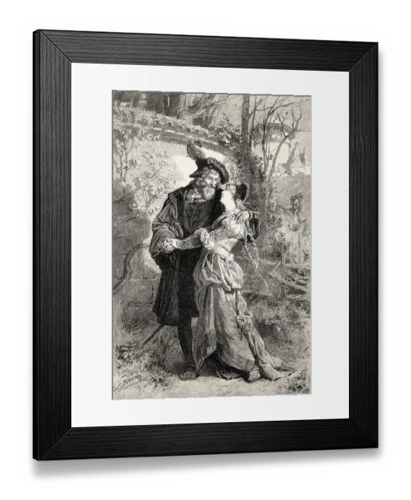 Framed Print : Gretchen confesses her love to Faust