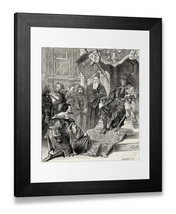 Framed Print : Mephistopheles playing the role of a fool