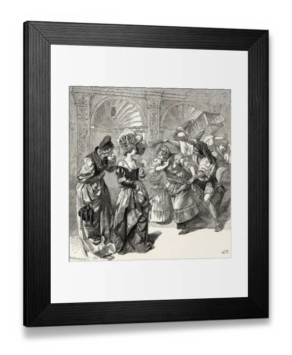 Framed Print : Fishers and bird-catchers, Florentine carnival Framed Print : Fishers and bird-catchers, Florentine carnival