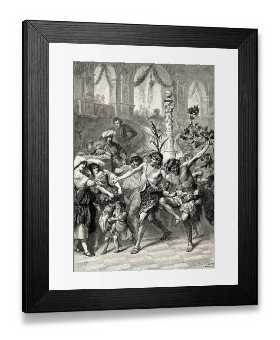 Framed Print : Pan and his attendants, Florentine carnival Framed Print : Pan and his attendants, Florentine carnival